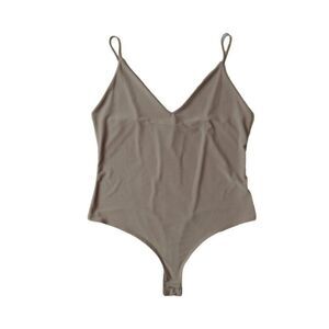 Fashion Nova Sleek and Slay Mocha Plus Size Spaghetti Strap Bodysuit Women's 3X